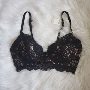 NWT Aerie Real Happy Wireless Lightly Lined Bluegrass Bra 32D